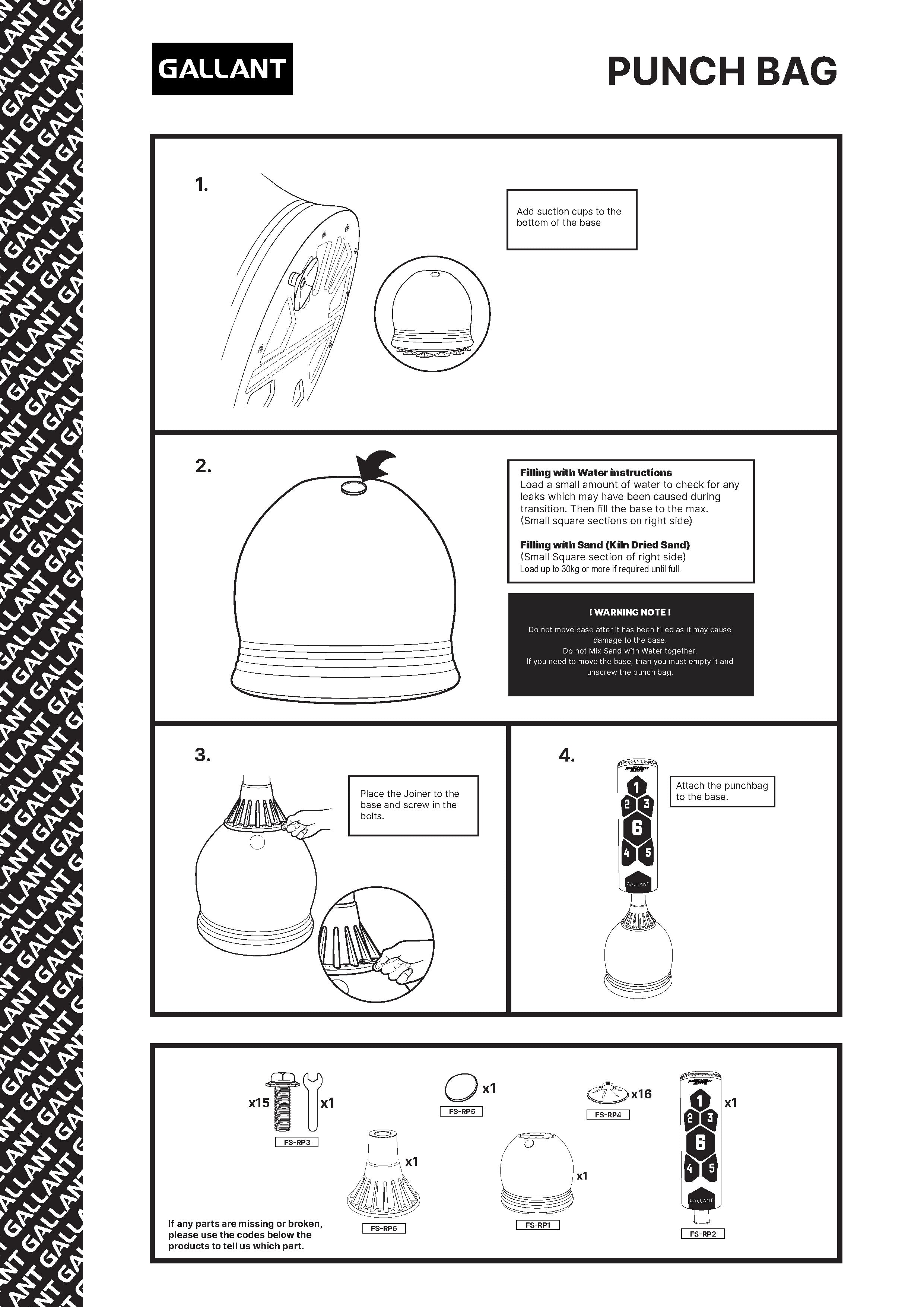 5.5ft Punch Bag | Assembly & Instructions