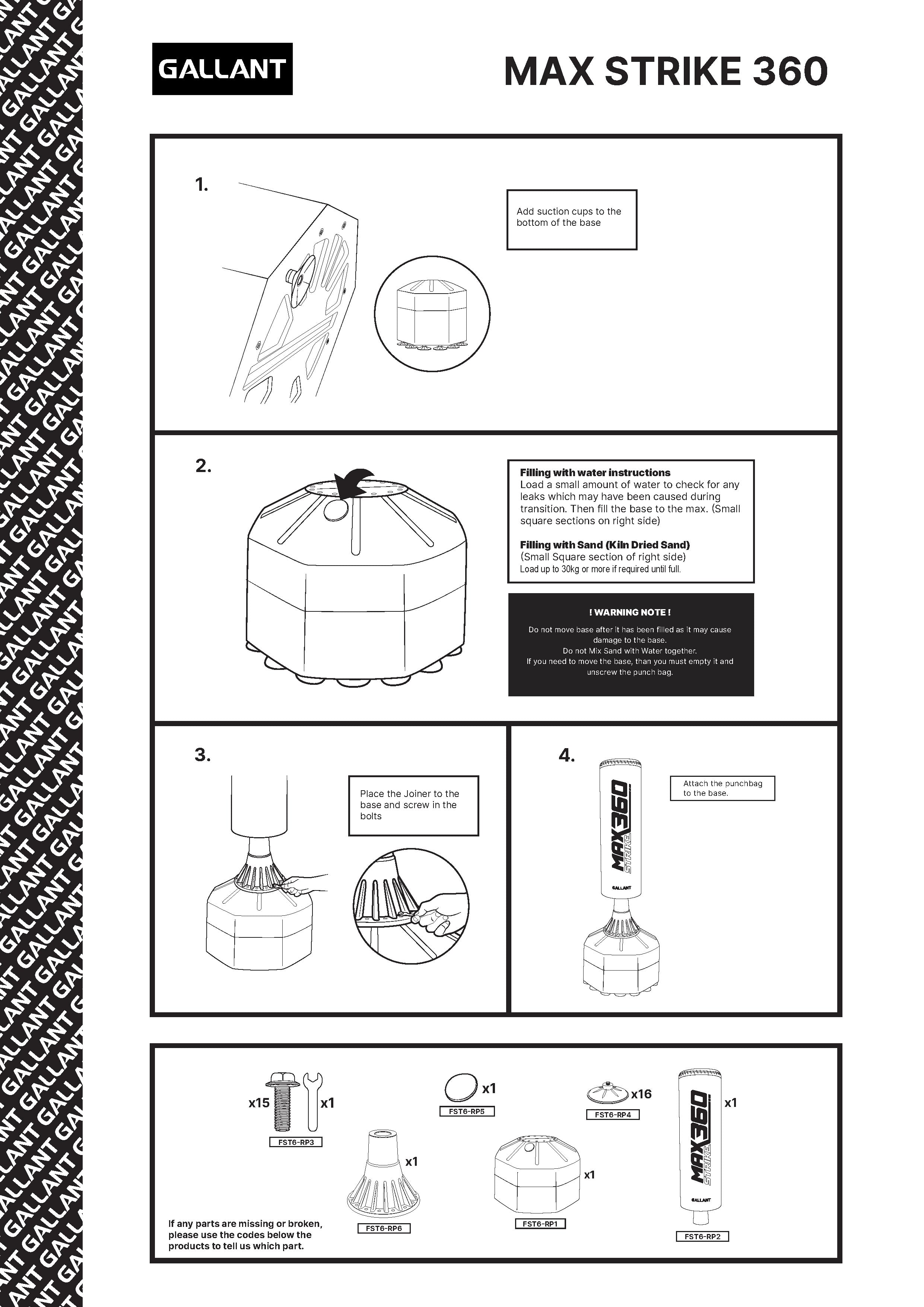 Max Strike 360 6ft Punch bag | Assembly & Instructions
