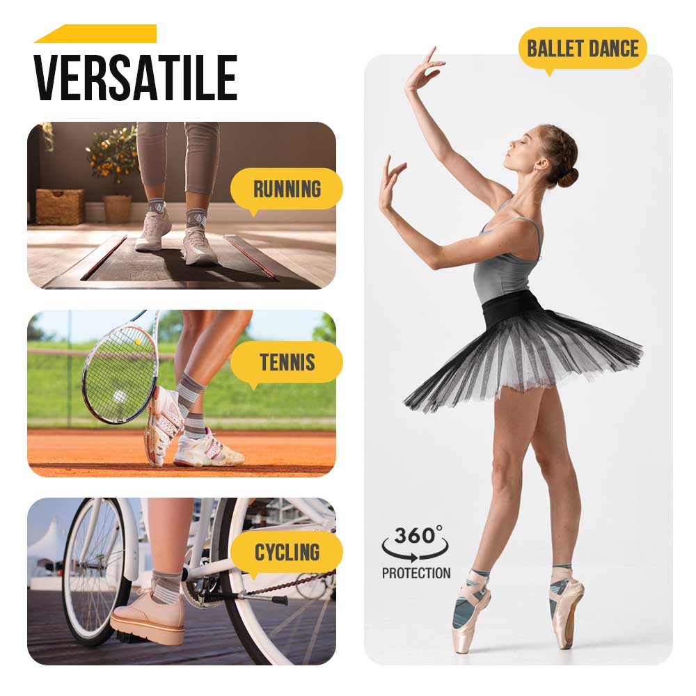 Ankle Support Brace - Compression Bandage with Adjustable Strap - Pair IMG.