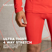 Gallant Base Layer Shorts - Red, Ultra tight 4 way stretch.