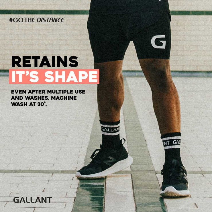 Gallant Sports Socks - 3 Pack Black, retains it's shape.
