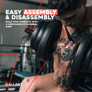 Gallant 20kg Adjustable Dumbbells Weights Set - 2 in 1 Easy Assembly and Disassembly.