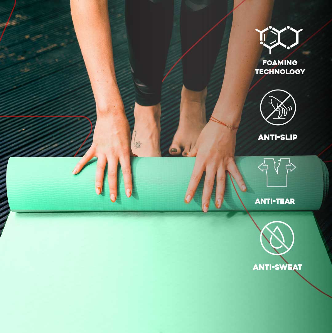 Yogamat sticky extra lang sand - 200 cm - Lotus Yogamat sticky extra lang sand - 200 cm - Lotus