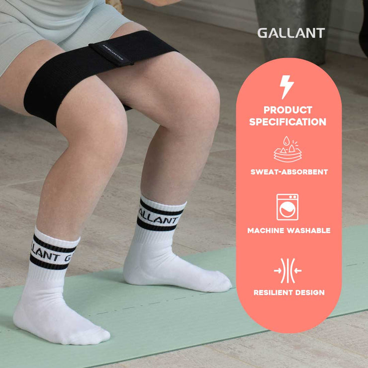 Gallant Sports Socks - 3 Pack White, Product specification details.