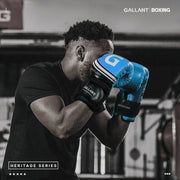 Heritage series gloves and combo pad set show the gallant boxing. 