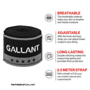 Pic Show The Details The Power Of Gallant Product Black  Hand Wraps.