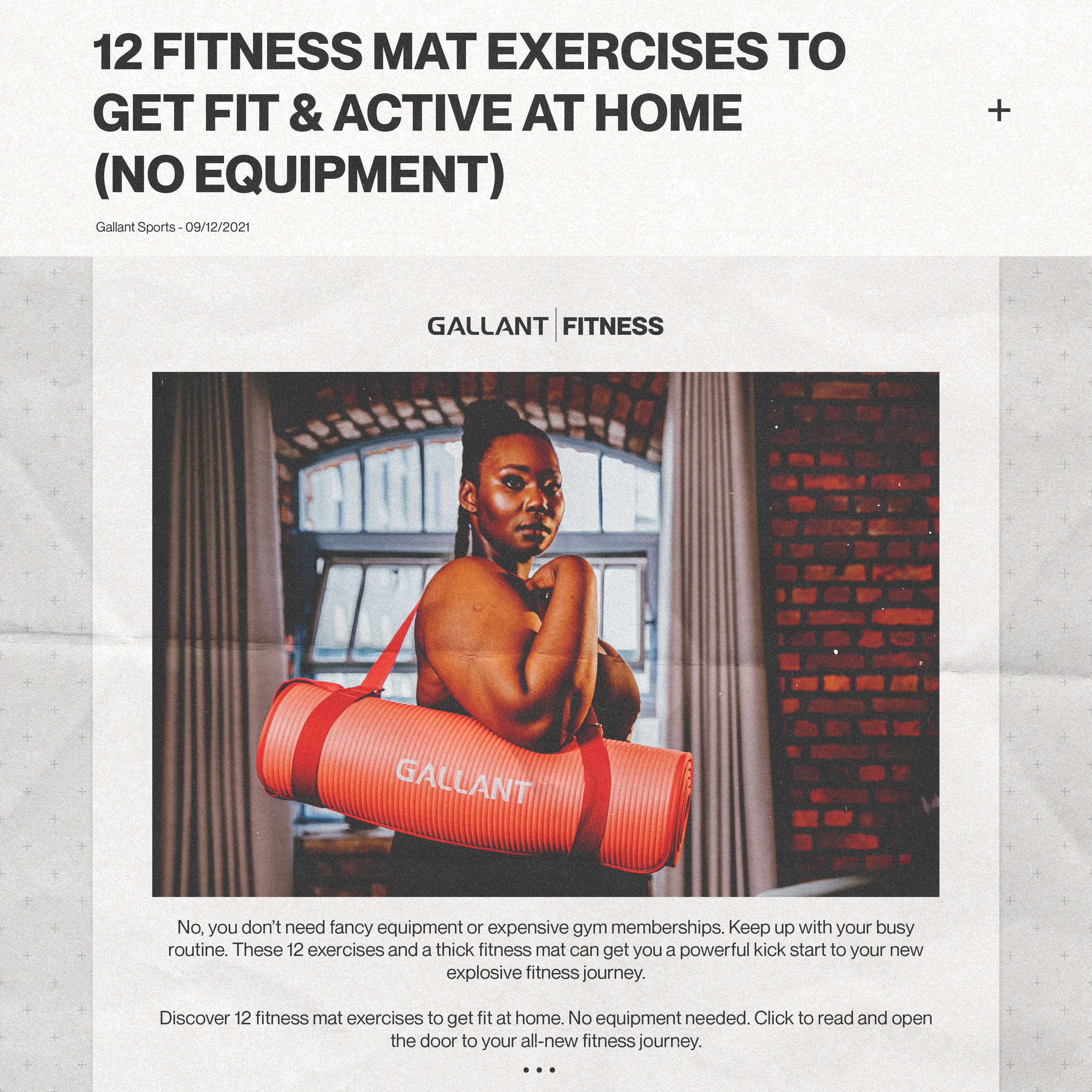 For Beginners: 12 Fitness Mat Exercises to Get Fit & Active at Home