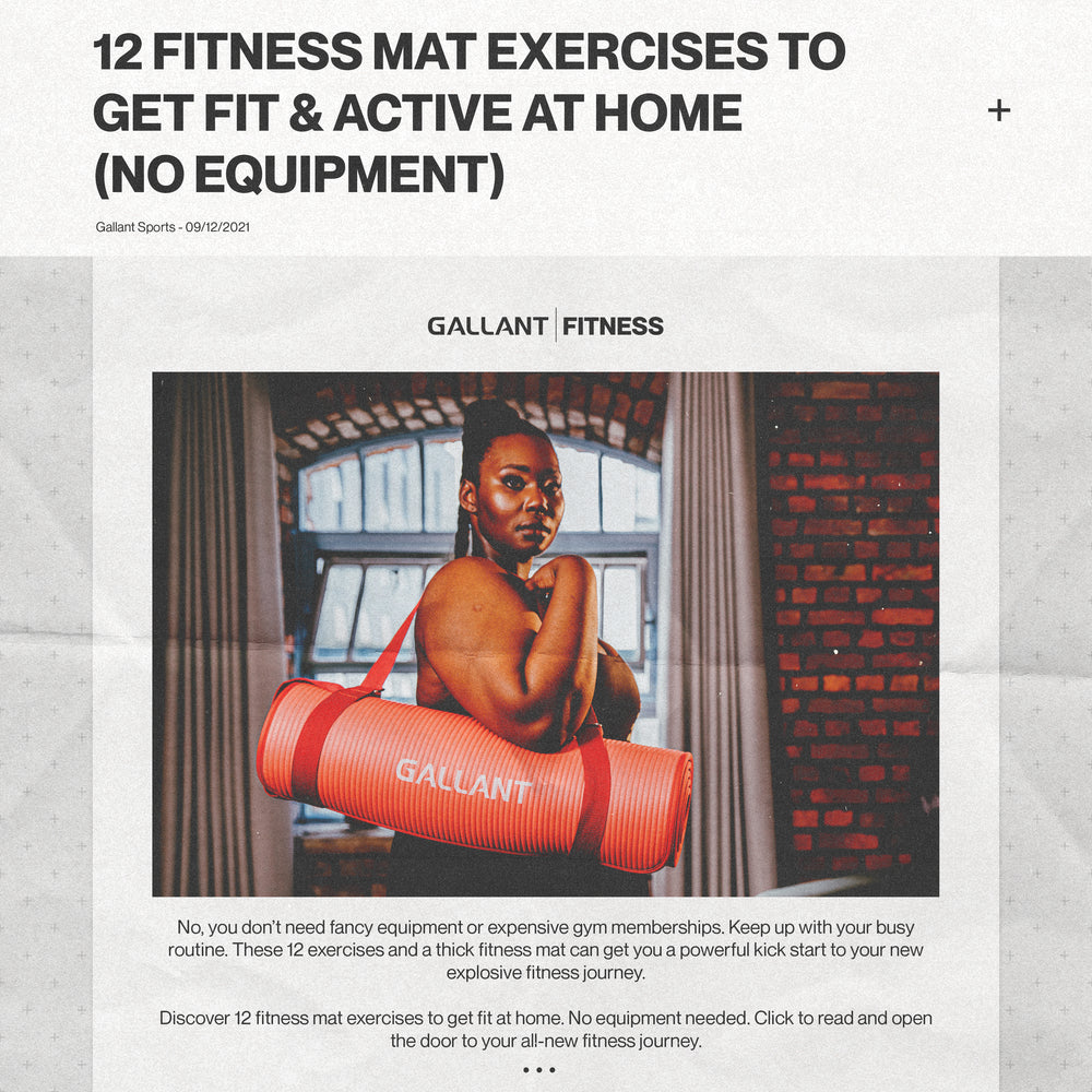 For Beginners: 12 Fitness Mat Exercises to Get Fit & Active at Home –  Gallant Sport