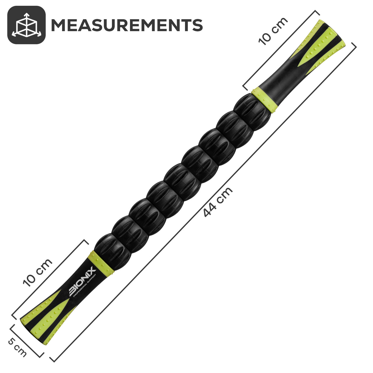 Muscle Roller Stick Black & Green - Massage Roller Stick