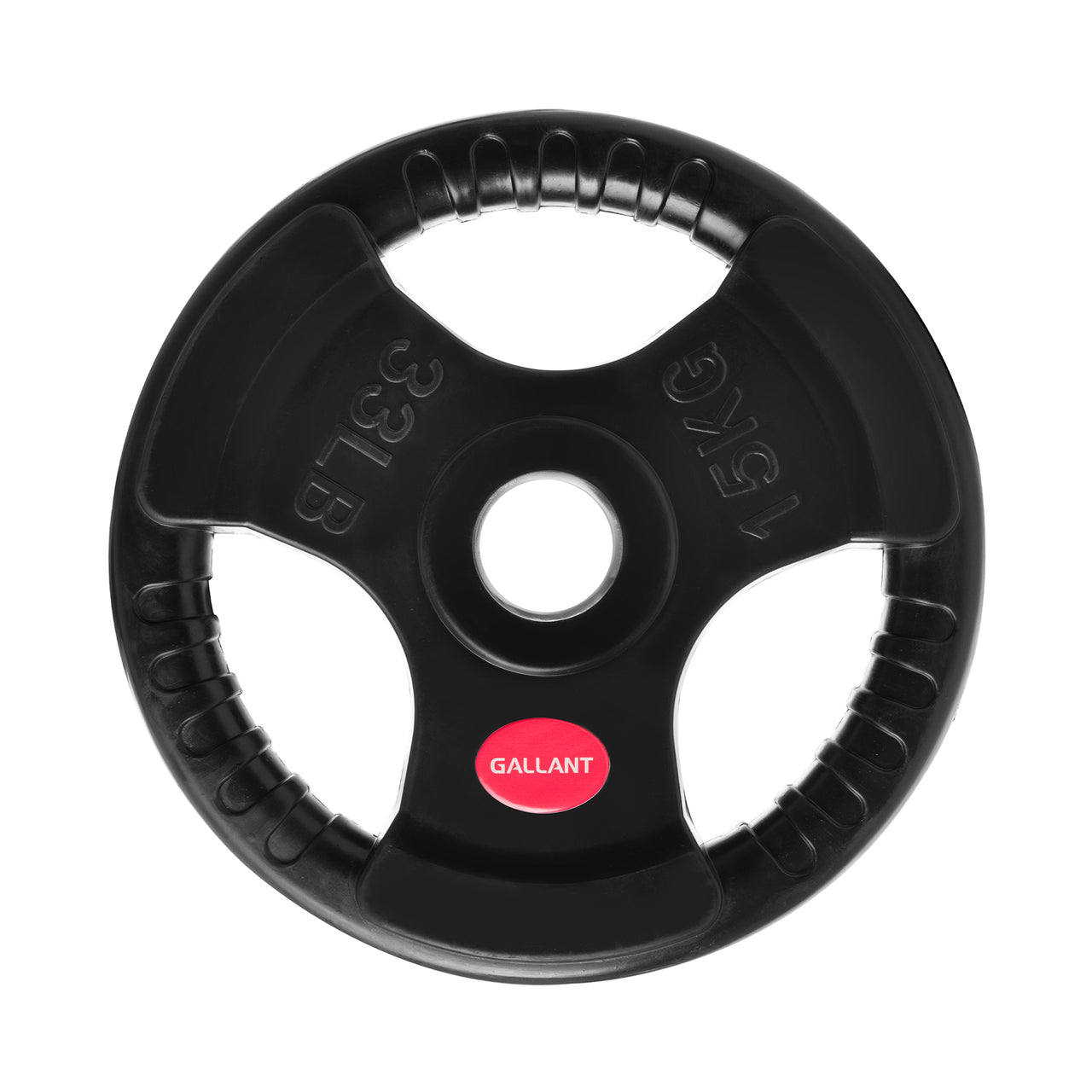 Gallant 2 Inch Olympic Weight plates - Rubber Coated Cast Iron Weight Plates With Tri Grips - Rubber Barbell