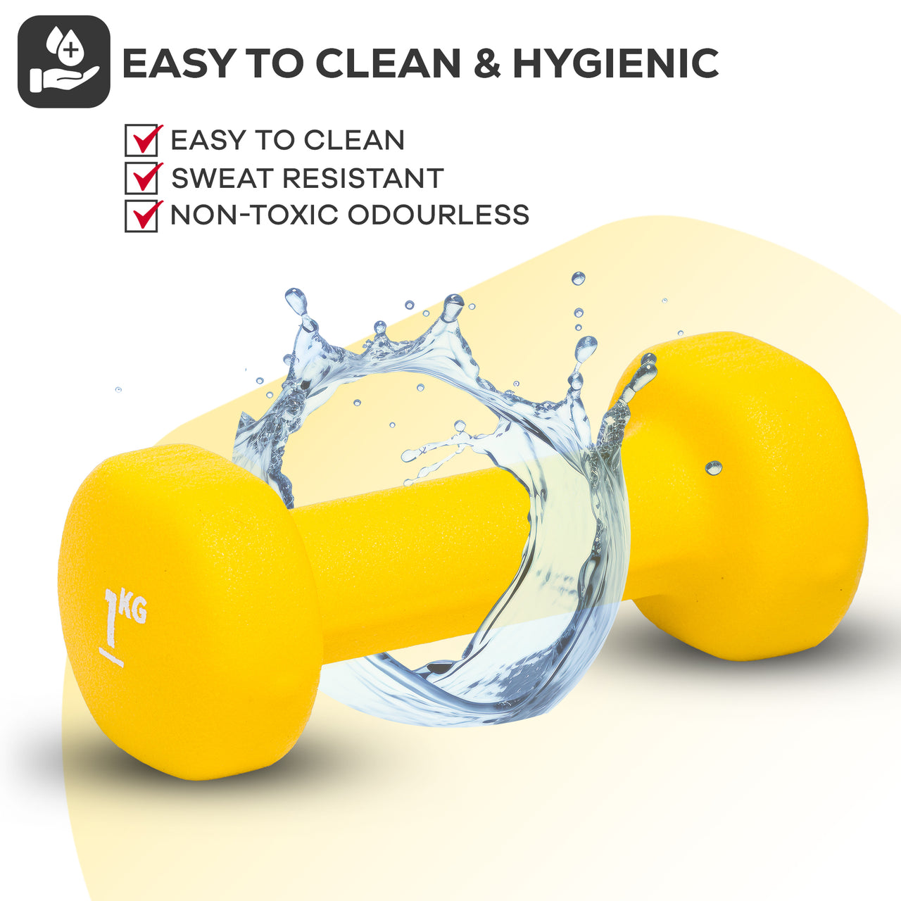 Gallant Neoprene Dumbbells Hand Weights Pair Easy to Clean & Hyginic.