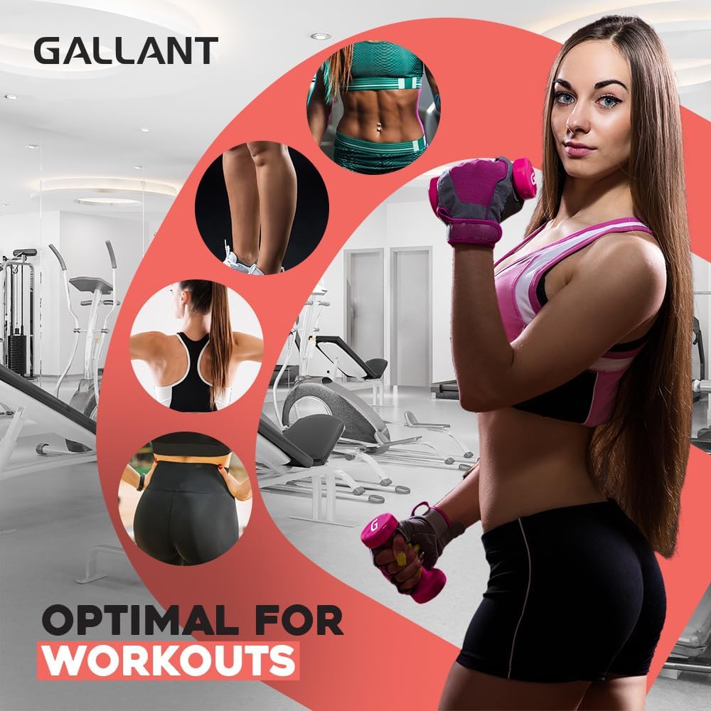 Gallant Hand Weights Dumbbell Set with Rack - 1KG, 1.5KG, 2.5KG Pair Optimal For Workouts.