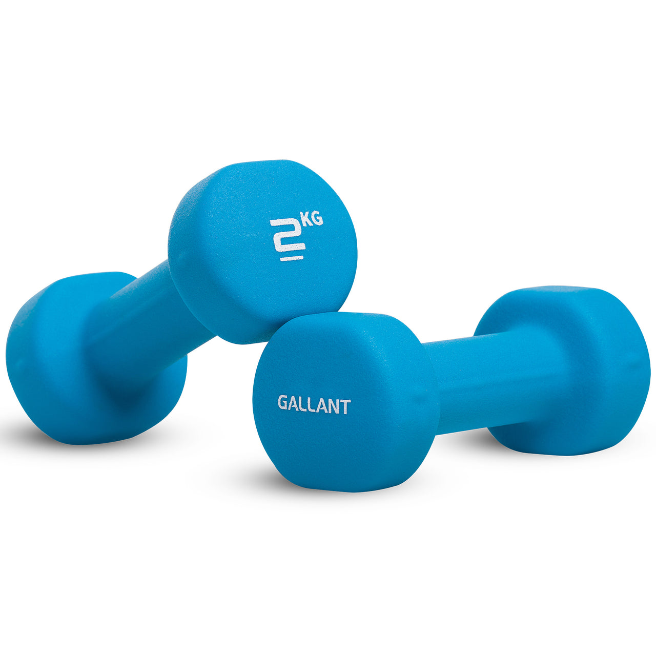 Gallant Neoprene Dumbbells Hand Weights Pair 2KG Light Blue Main IMG.