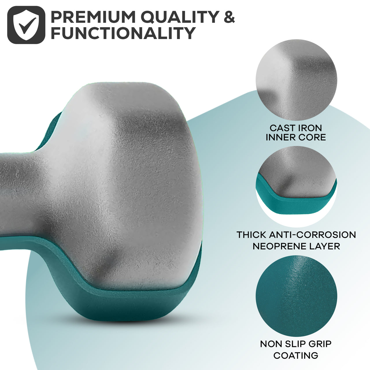 Gallant Neoprene Dumbbells Hand Weights Pair Premium Quality & Functionality.