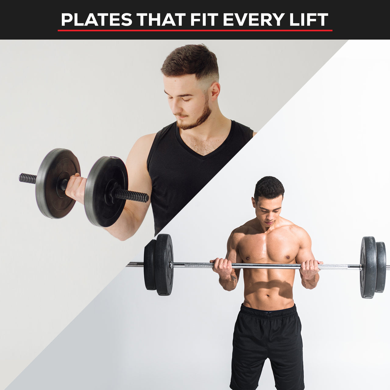 Gallant Weight Plates - 5kg Standard 1 Inch Vinyl Weights Discs 20kg Set For Men Women Plates That Fit Every Lift