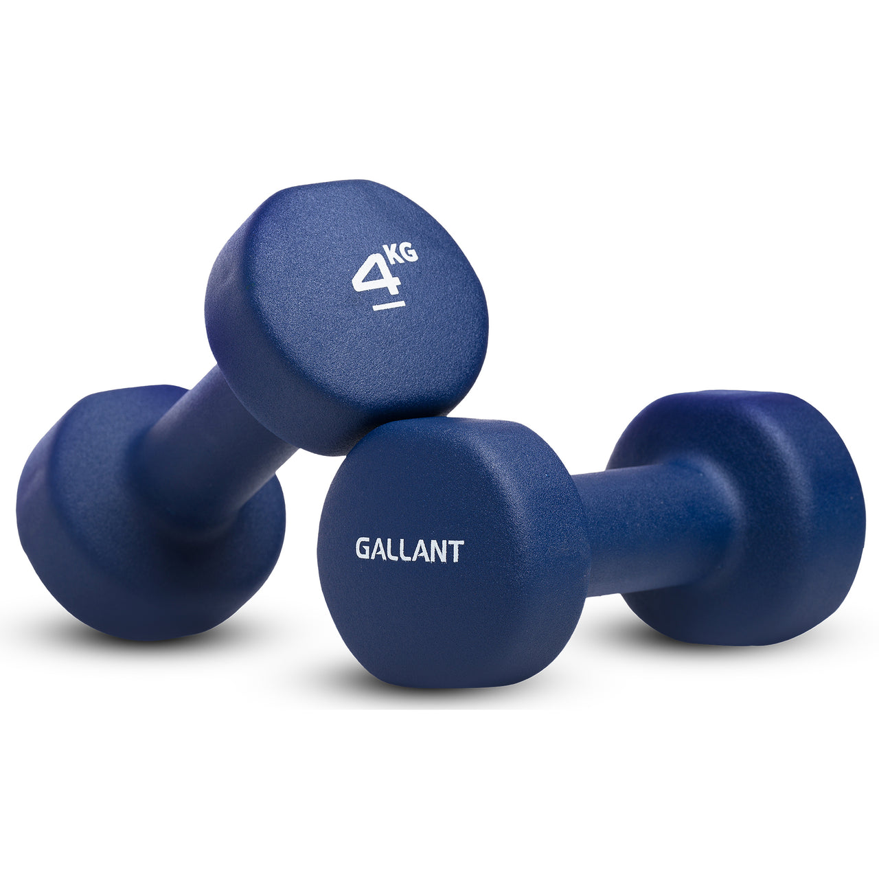 Gallant Neoprene Dumbbells Hand Weights Pair 4kg Dark Blue Main IMG.