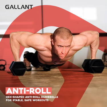 Gallant Hand Weights Dumbbell Set with Rack Anti Roll.