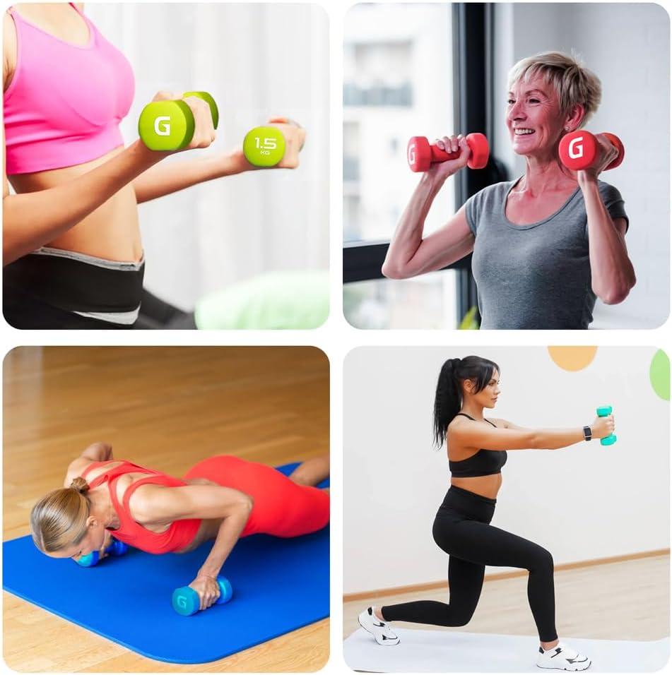 Gallant Hand Weights Dumbbell Set with Rack - 1KG, 1.5KG, 2.5KG Pair How to Use Product.