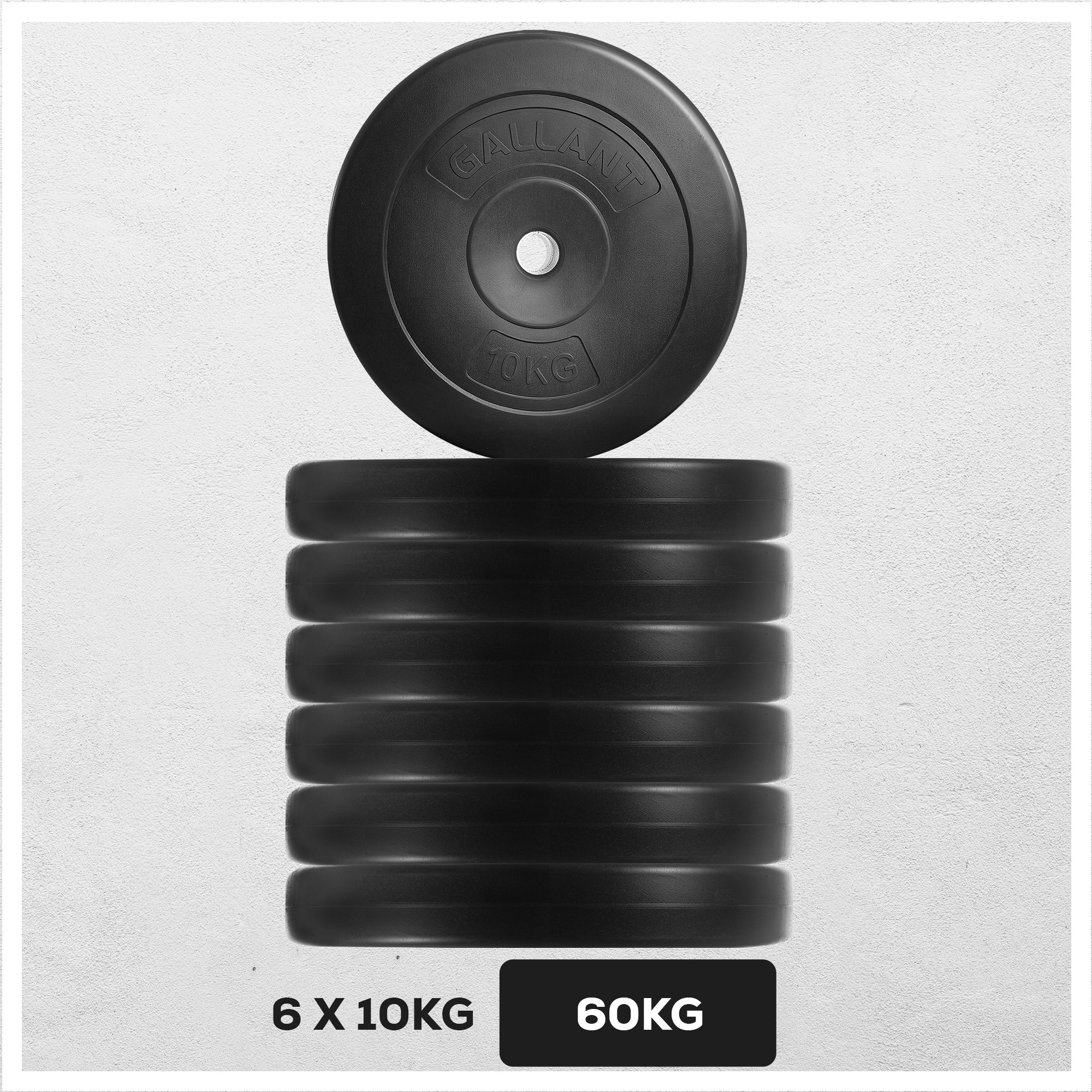 Gallant Weight Plates 10kg Standard 1 Inch Vinyl Weights Discs 20KG Gallant Sport