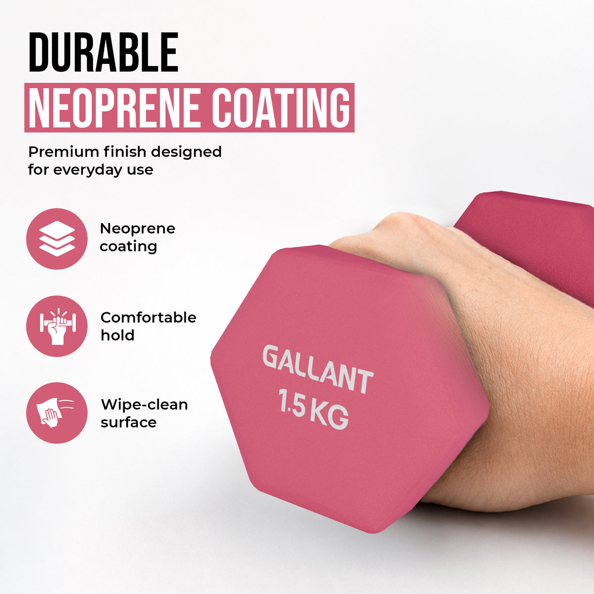 Gallant Dumbbells Set With Stand - 9kg