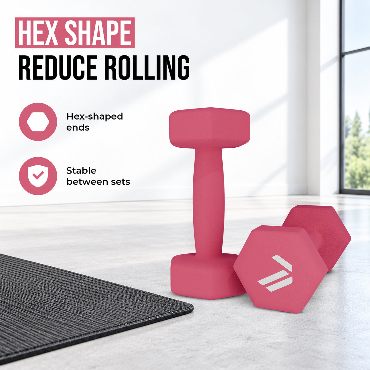 Gallant Dumbbells Set With Stand - 9kg