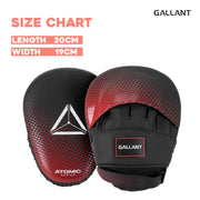 Atomic Series Ultra Lightweight Focus Pad - Red Size Chart Details.