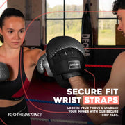 Atomic Series Ultra Lightweight Focus Pad - Silver Secure Fit Wrist Straps.