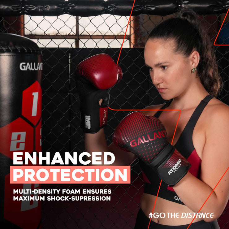 Atomic Series Boxing Glove - Red Enhanced Protection.