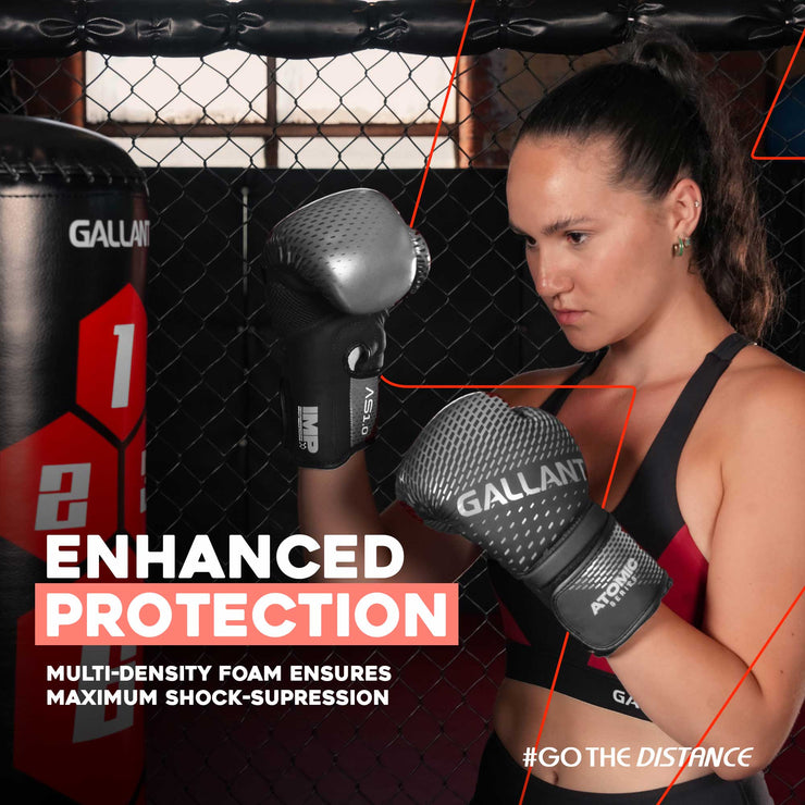 Atomic Series Boxing Glove - Silver Enhanced Protection.