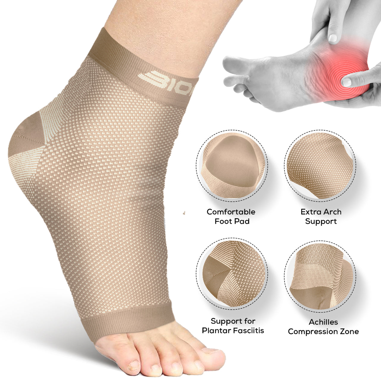 Bionix Plantar Fasciitis Socks Product Details.