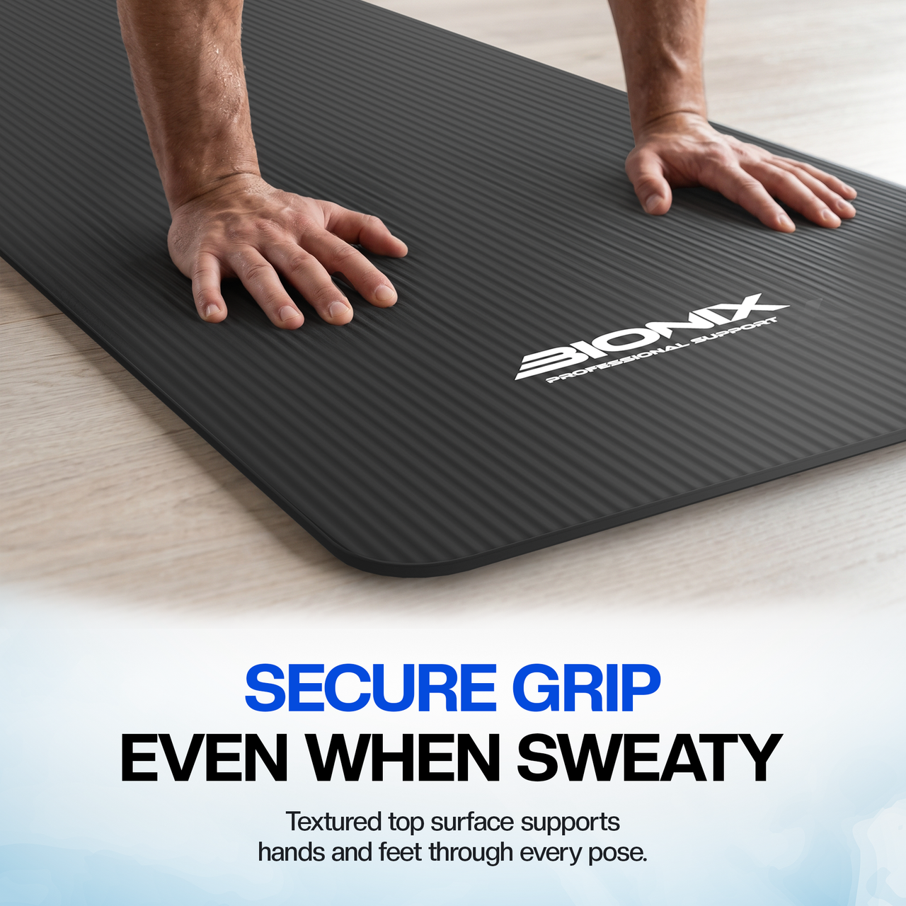 Bionix Yoga Mat - 10mm Thick NBR Foam Fitness Workout Pilates Exercise Mat