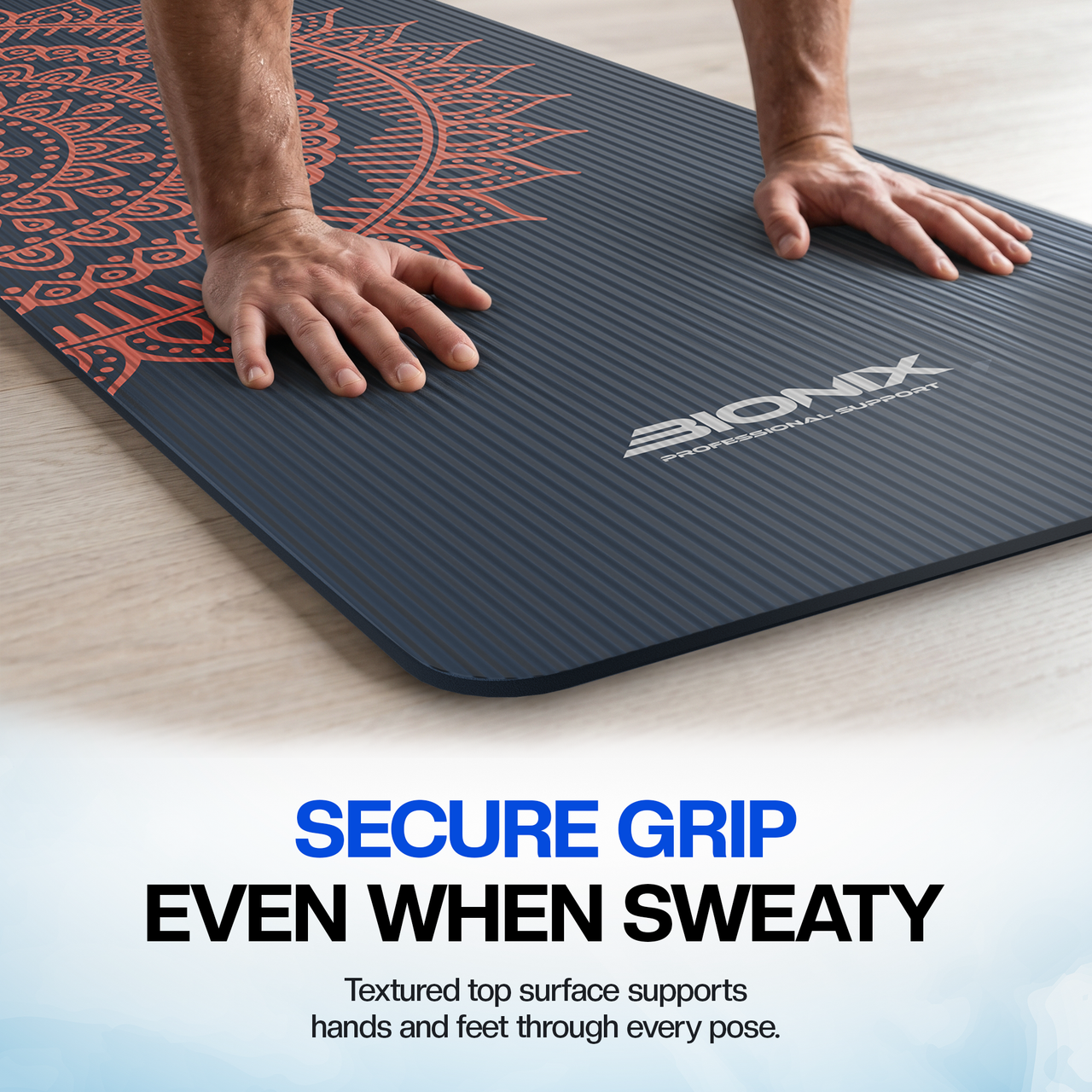 Bionix Yoga Mat Printed Mandal 10mm Thick NBR Exercise Workout Mat