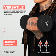 Gallant Neoprene Dumbbells Hand Weights Pair Versatile.