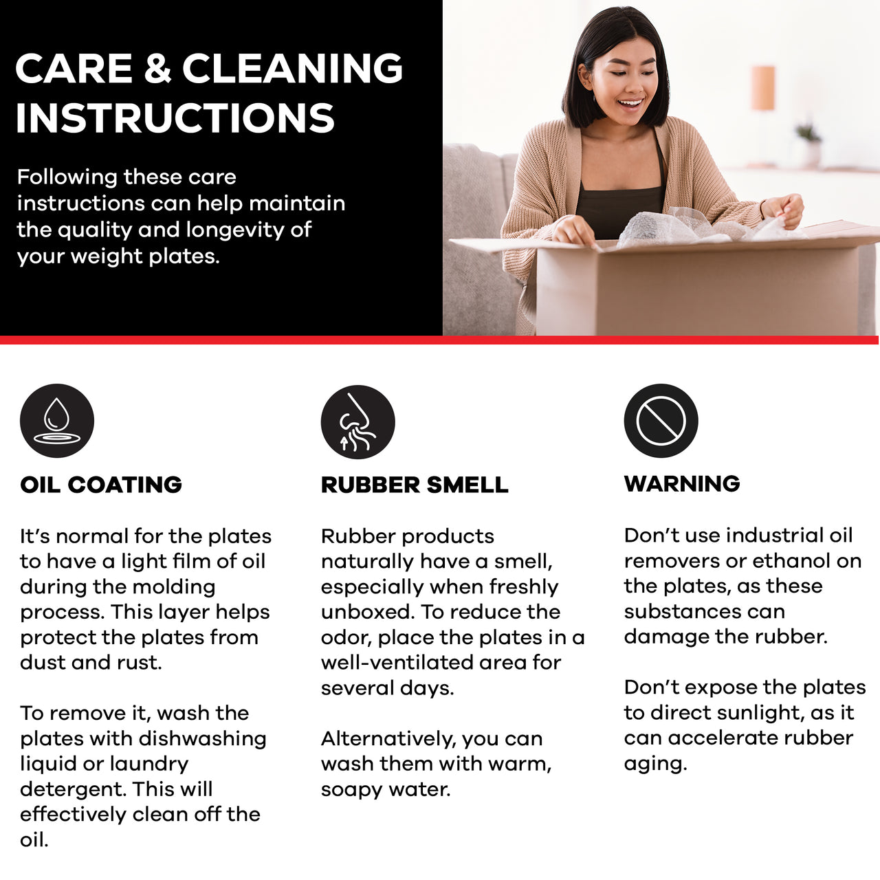 Gallant 2 Inch Olympic Weight plates - Rubber Coated Cast Iron Weight Plates With Tri Grips - Rubber Barbell