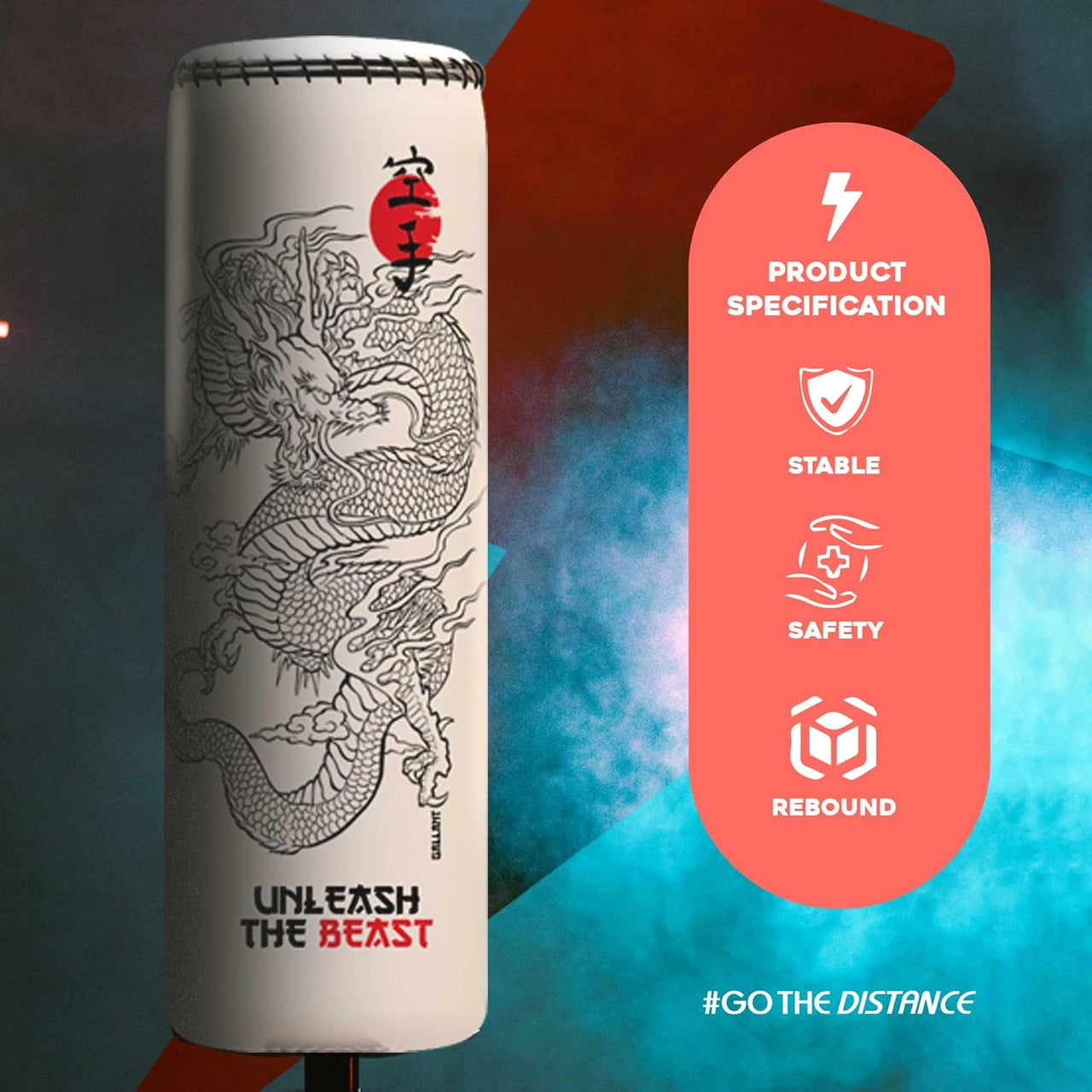 Gallant 5.5ft Free Standing Boxing Punch Bag White Product Specification Details.