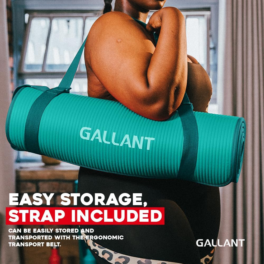 Gallant NBR Fitness Exercise Mat Easy Storage Strap Includes.