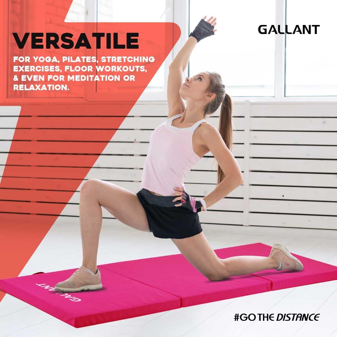 Gymnastics Mat Tri Foldable Exercise Workout Mat Versatile.