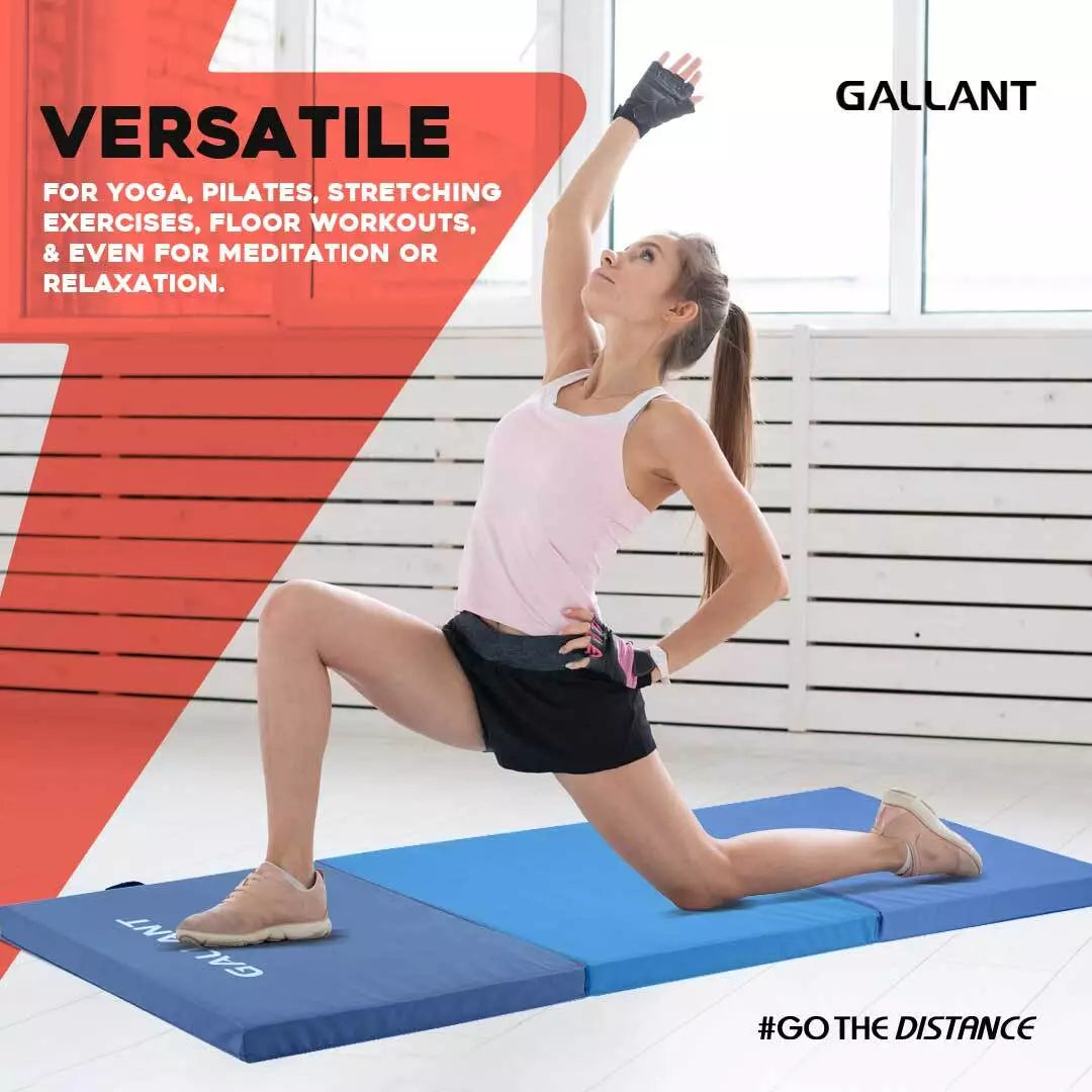 Gymnastics Mat Tri Foldable Exercise Workout Mat Versatile.