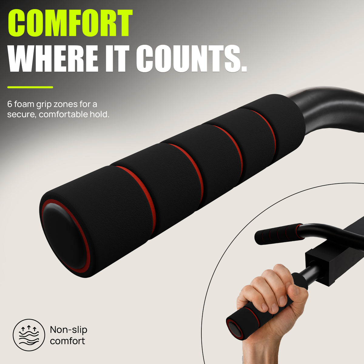 Wall Mounted Pull Up Bar - Chin Up Hanging Bar