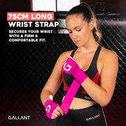 Gallant Heritage Boxing Gel Inner Hand Wrap - Pink 75CM Long Wrist Strap.