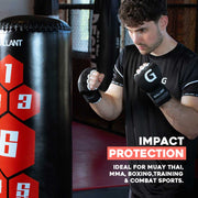 Gallant Heritage Boxing Gel Inner Hand Wrap - Black Impact Protection.