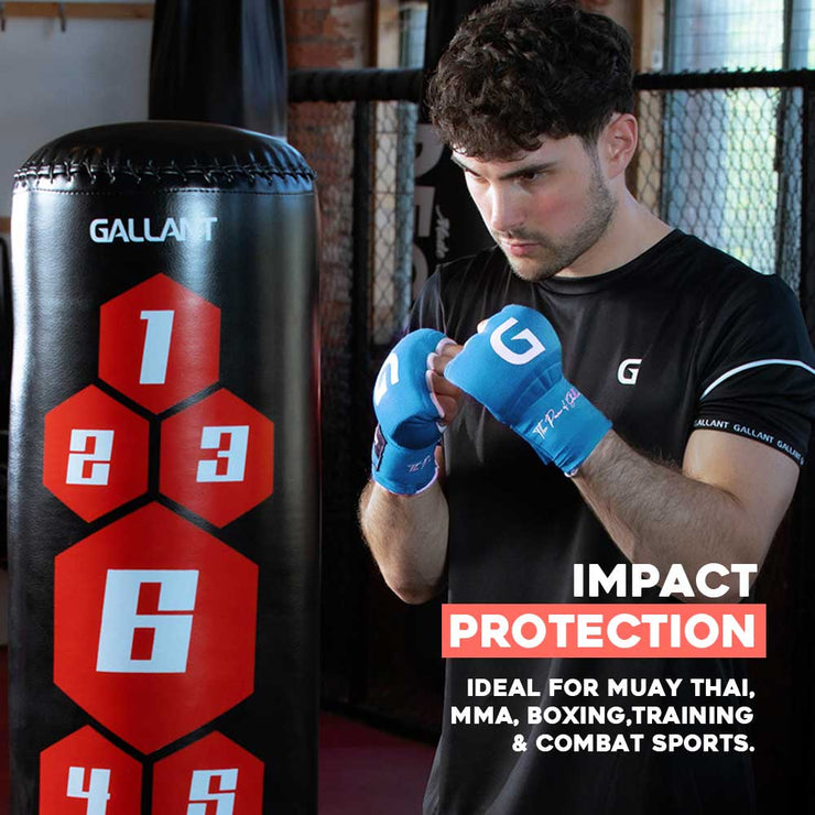 Gallant Heritage Boxing Gel Inner Hand Wrap - Blue Impact Protection.
