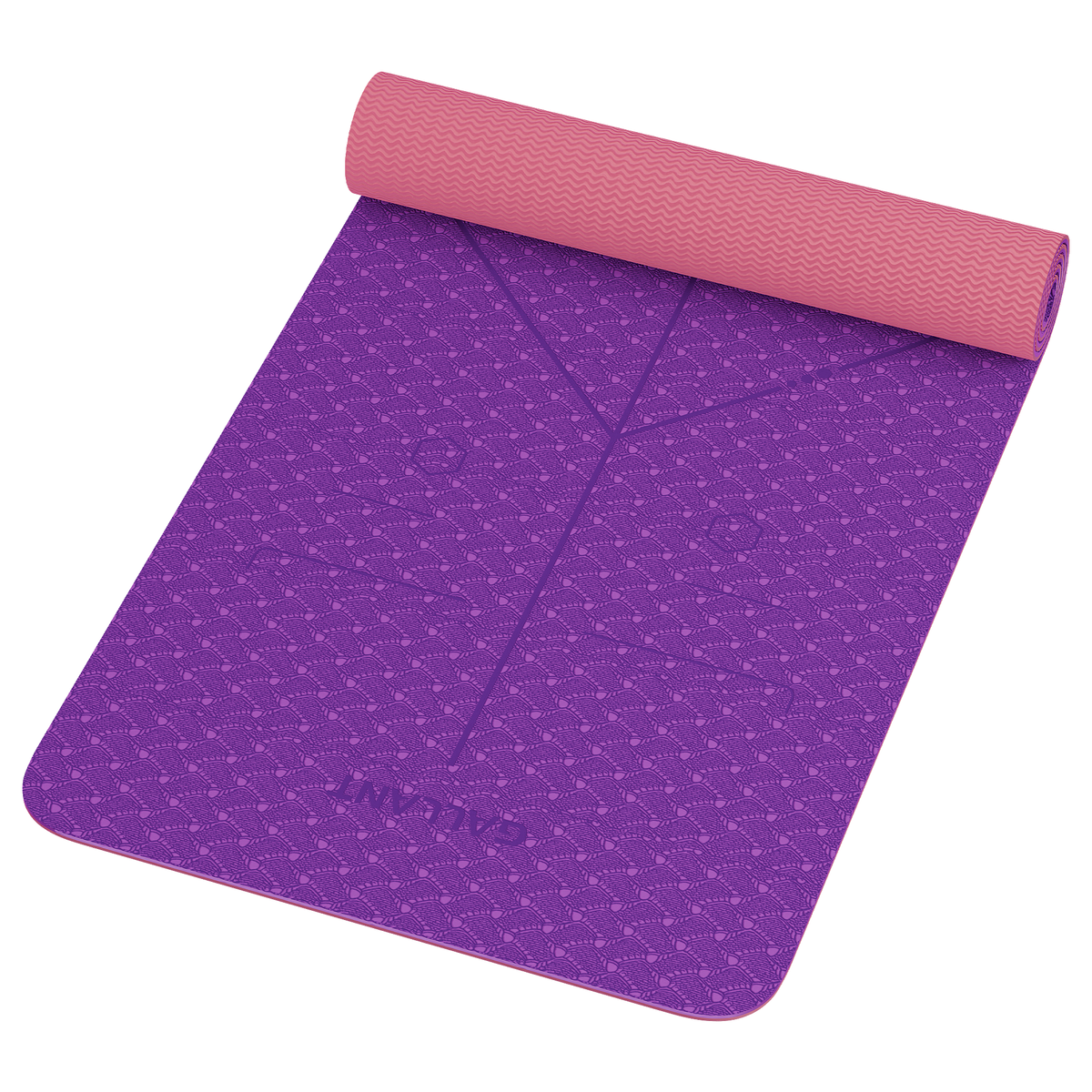 Yoga Mat With Carry Strap - Eco Friendly TPE, Non-Slip , Exercise Pilates Mat