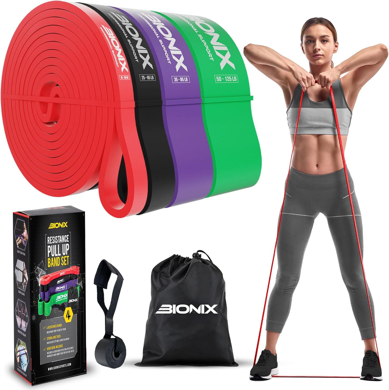 Pull-Up Assistance Resistance Exercise Bands Set - Pull Up Bands Main IMG