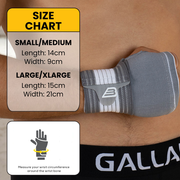 Premium Wrist Support Strap Product Size Chart Details.