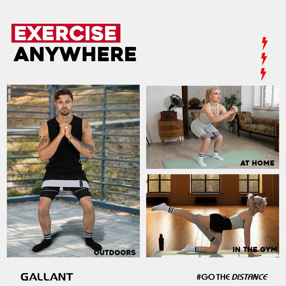Resistance Fabric Glute Bands Set Exercise Anywhere.
