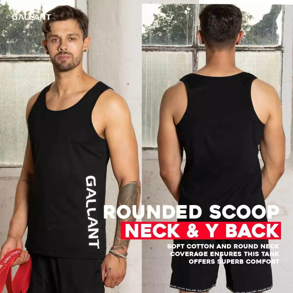 Men's Vests Sports Black Pack of 3 and Pack of 5 Main IMG.