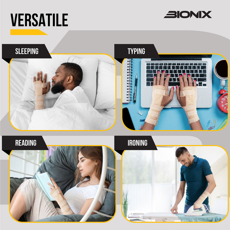Bionix BEIGE WRIST SUPPORT - RIGHT SMALL to EXTRA LARGE Versatile.