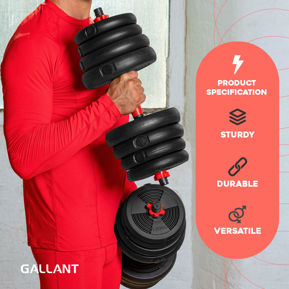 20kg Adjustable Dumbbell and Barbell Set Main IMG.