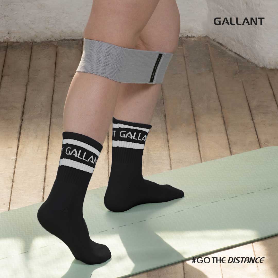Gallant Sports Socks - 3 Pack Black, go the distance.